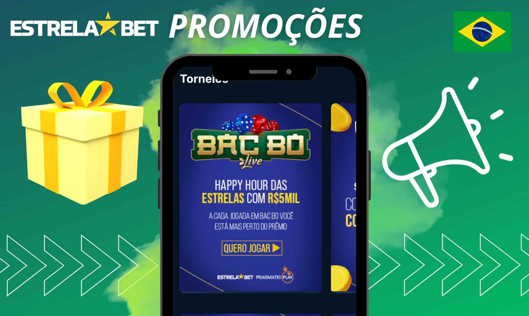 revisão dos bónus e promoções na aplicação EstrelaBet Brasil